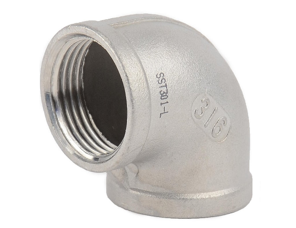 Отвод нержавеющий резьбовой AISI 316 90° 1 1/4