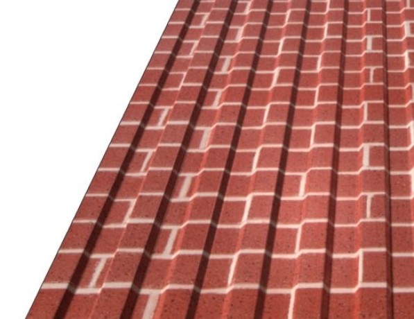Профнастил стальной стеновой односторонний волна гладкий кирпич С18 0,5х18х1150х1187 мм ТУ 1122-079-02494680-01 фото